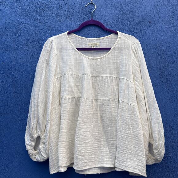 max studio tiered gauze cotton top - Picture 1 of 5